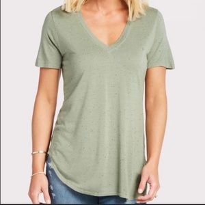 Anthropologie Cloth & Stone Textured V-Neck